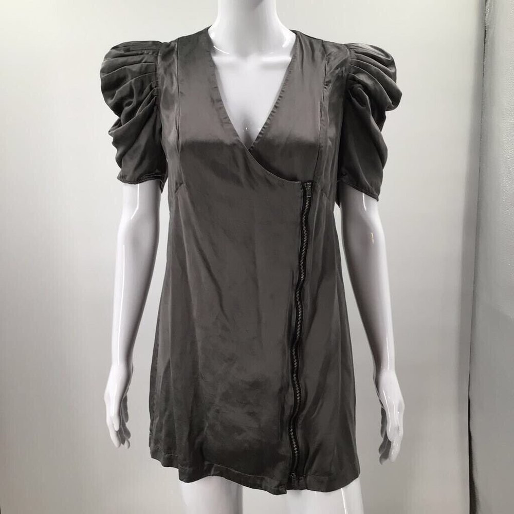 Geren Ford Grey Silk Dress